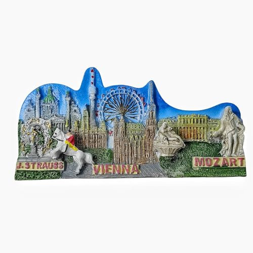 3D Wien Österreich Kühlschrankmagnet Reise Souvenir Kühlschrank Dekoration Magnetaufkleber Handbemalt Craft Collection
