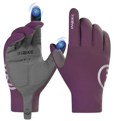 INBIKE Guantes de Térmicos Ciclismo para Hombre Inbierno Térmicos Cálidos y Cortaviento Pantalla Táctil Mujer Forro Polar Multifunción WF709…