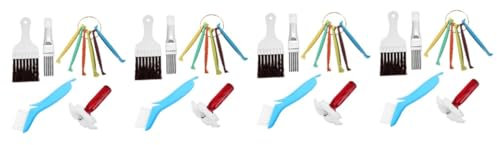 PRETYZOOM 4juegos De Limpieza Para Aletas De Aire Acondicionado Cepillos Inoxidable y Peines De Aletas Para Radiadores y Condensadores Accesorios De Eficientes y Portátiles