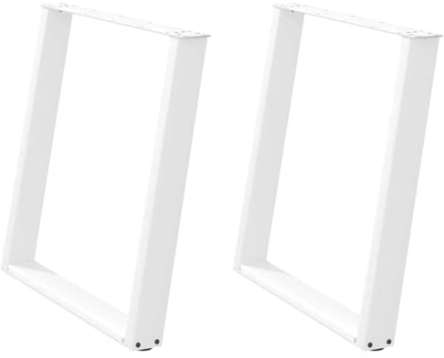 vidaXL Esstischbeine U-Form 2 Stk. Weiß 70x(72-73) cm Stahl