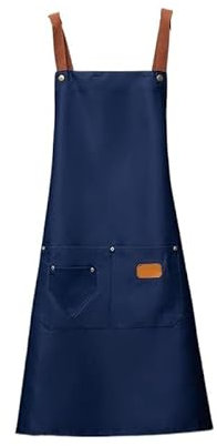 AD-BCrbgen Crbgen Küchenschürzen for Männer und Frauen, Grillen, Restaurant, Bar, Geschäft, Cafés, Schönheit, Nägel, Studios, Uniform(Blue)