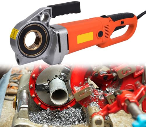 GESAIDES Filettatrice Elettrica per Tubi, Macchina per Filettare Tubi da 2300 W con 6 Filiere, Macchina per Filettare Tubi Portatile con Motore in Rame, Kit per Filettare Tubi Elettrico Portatile
