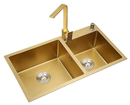 Lavello da cucina in acciaio inox, lavabo singolo nano per installazione sottopiano e incasso, ideale per balcone e piccolo lavabo