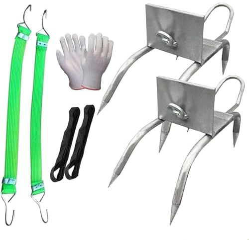 Outdoor Tree-Climbing Anti-Slip Cat Claw Shoes Set,Upgraded Tree Climbing Spikes Gear for Tree Work, Hunting, Logging, Portable Steel Spikes for Arborist & Outdoor Adventure (4 Claws)