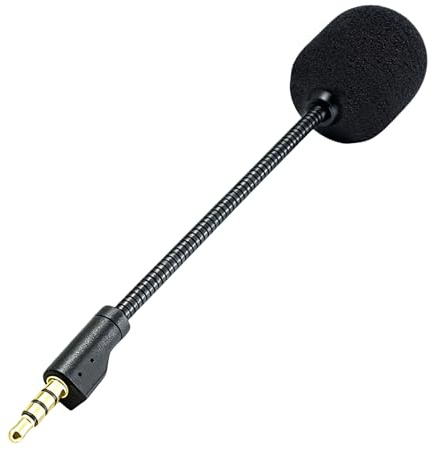 Jecdfs microfono jack 3.5, Microfono di Ricambio per Cuffie da Gioco G PRO/G PRO X Wireless – Microfono Staccabile con Cancellazione del Rumore, Spina Placcata in Oro da 3,5 mm e Braccio Flessibile