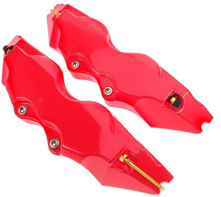 LOLIPPYY Copri Pinza Freno Auto Rosso Protezione Estetica Caliper Decorazione Ruote Compatibile con Vari Modelli Accessorio Veicolo Facile da Installare