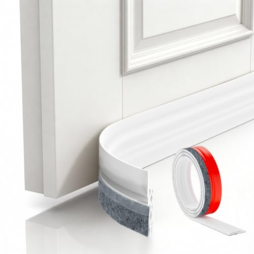 Diboniur Bas de Porte Isolant 100 cm, Boudin de Porte Isolant Froid maximale, Mise à Niveau complète pour améliorer l'isolation Thermique et phonique, Joint Porte pour Porte d'entrée