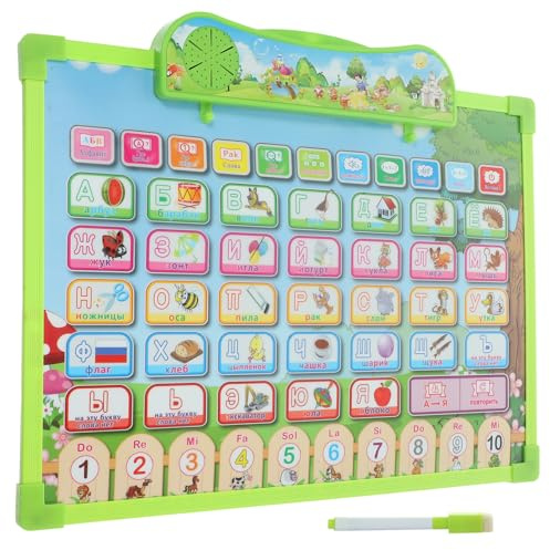 ORFOFE Poster Dell’alfabeto Russo Sonoro, Tavola Educativa in Abs Resistente, Gioco Didattico per Imparare Russo a Casa a Scuola, Carta Murale Colorata la Cameretta e Aula
