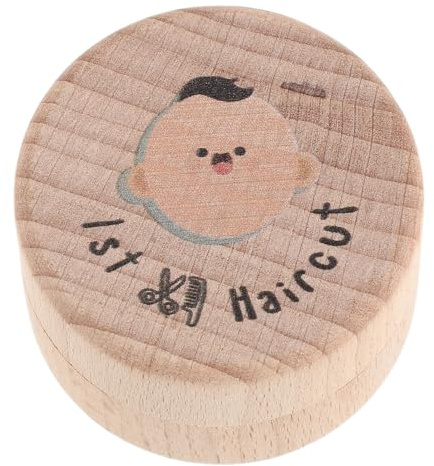 SHINEOFI Caja de Madera Beige para Guardar Dientes y Recuerdos Infantiles con Compartimentos, Diseño Minimalista y Ligero para Niñas y Niños