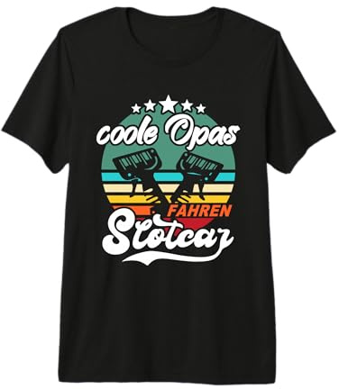 Slotcars Geschenk Opa Slotracing Spruch Grossvater Premium T-Shirt