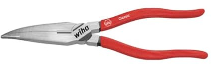 Wiha Flachrundzange Classic mit Schneide gebogene Form, ca. 40° (26725) 200 mm