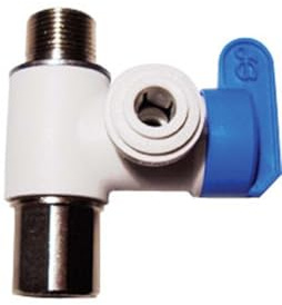 John Guest Speedfit ASVPP1LF - Adattatore per valvola di arresto angolare da 3/8 x 3/8 x 1/4, raccordo idraulico in plastica a pressione