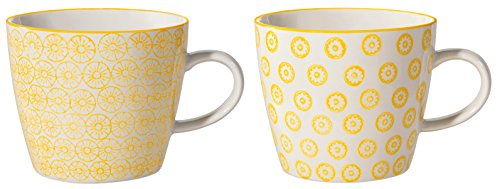 Bloomingville Tassen Isabella, gelb, Keramik, 2er Set