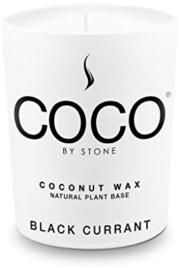 COCO by Stone 6.5oz Candle Coconut Apricot Wax Candle Black Currant