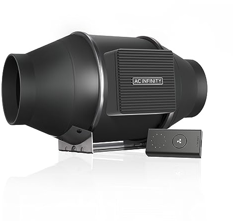 AC Infinity CLOUDLINE S4, tyst 4-tums inline-kanalfläkt med varvtalsregulator – frånluftsfläkt för värmekylförstärkare, tält, hydroponik | Med hastighetsregulator – EC-motorventilationsfläkt för värmekylning, booster, växttält, hydroponik