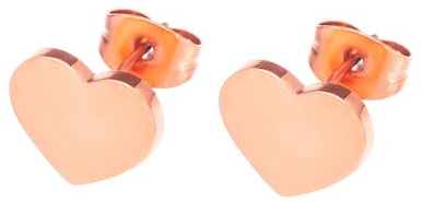 inSCINTILLE Orecchini a Lobo per Bambina e Donna – Forma Cuore o Stella – Acciaio Inossidabile Lucido a Specchio – Confezione Regalo – Idea Regalo