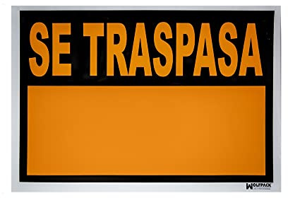 Cartel Se Traspasa 50x35 cm.