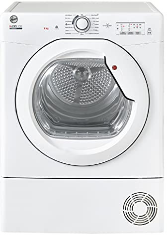 Hoover H-DRY 300 Freestanding Condenser Tumble Dryer, 8 Kg, Class B, NFC & hOn App, Advanced Care & Scan to Care, White, 59.6x60.7x85 cm - HLEC8LG-80