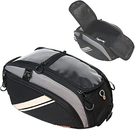 WHYUNM26 Motorrad Tankrucksack Reiserucksack wasserdichte Reittasche Motorradtasche Touchscreen mit Reflexstreifen und Regenhülle