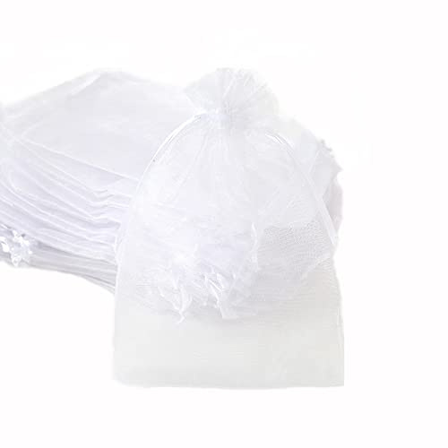 30 Stück Organza Säckchen Zum Befüllen,Organzabeutel Geschenkbeutel Kordelzug Säckchen Organzasäckchen für Festival Party Hochzeit Bonbonsbeutel,Schmuckbeutel Lavendel Geschenk Säckli,13x18cm Weiß