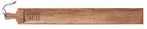 47th & Main Football Fans Gift Mango Wood Cheeseboard Serveware, Slider Server, Arkansas Razorbacks