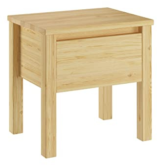 Erst-Holz Nachttisch Kiefer Massiv Bettkommode Nachtschrank mit Schublade