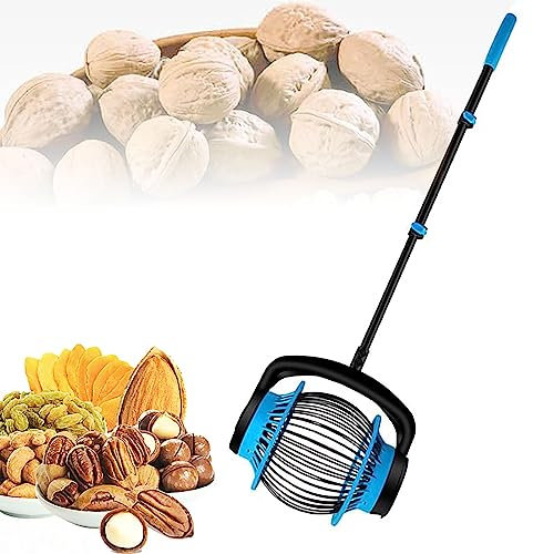 LekLai Nusssammler, Einziehbarer Obstsammler Mit Verstellbarem Griff, Nusssammler, Schnellpflücker Für Eicheln