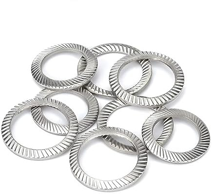 SYDARSYN Rondella di Bloccaggio Seghettata Acciaio Inox Rondelle di Sicurezza Autobloccanti a Dentatura M27x39 mm (4 Pezzi)