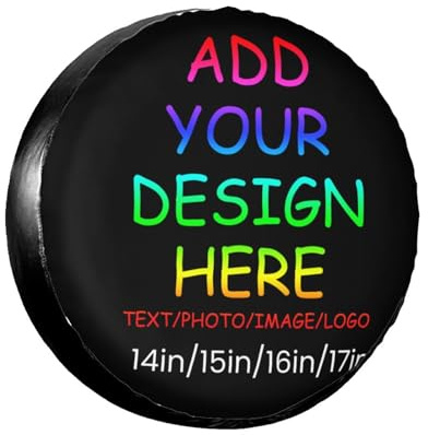 Individuelle Reserveradabdeckungen, fügen Sie Ihr eigenes Design hinzu, personalisiert, wasserdicht, staubdicht, universeller Radreifenschutz, passend für Reifen für Anhänger, Wohnmobile, SUVs und vie