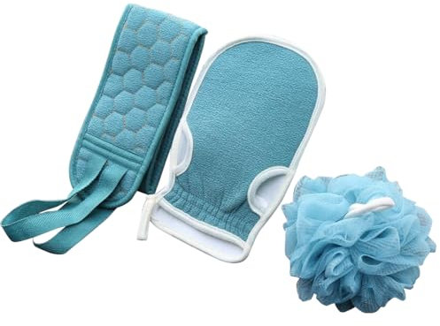 TNSRAY Gants de Gommage exfoliants, 3 pièce Gants de Lavage exfoliants, Gant d'exfoliation pour Les Mains et Le Corps, Élimination des Poils incarnés et des Peaux mortes, Gant exfoliant