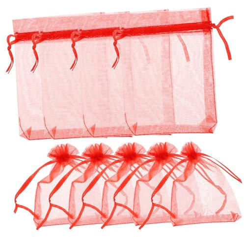 BCOATH 100stücke Pack Organzabeutel Mit Kordelzug Für Geschenke Kleine Beutel Zum Verpacken Von Süßigkeiten Bonbons Und Snacks Praktische Aufbewahrungsbeutel