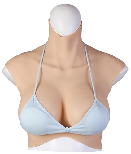 QIAOYIQIAO 7. Silikon Brust C-E Cup Fake Brüste Realistische Brust Formen Brustplatte Falsche Brüste für Shemale Transgender Cosplay Crossdressers Drag Queen