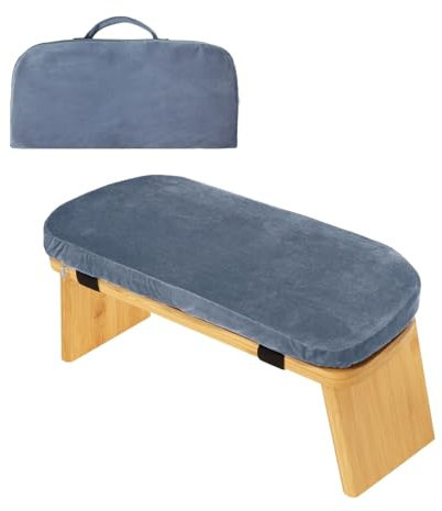 JISADER Meditationsbank Meditationshocker Zuhause Bequem zum Knien oder Sitzen Stuhl Gebetsbank Kniehocker zum Beten, Hellblau