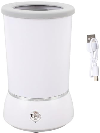 Limpiador Automático de Patas de Perro, Taza Portátil Recargable para Lavadora de Patas de Mascotas con Cepillo de Silicona Suave, Máquina de Limpieza de Pies de Perro (WHITE)