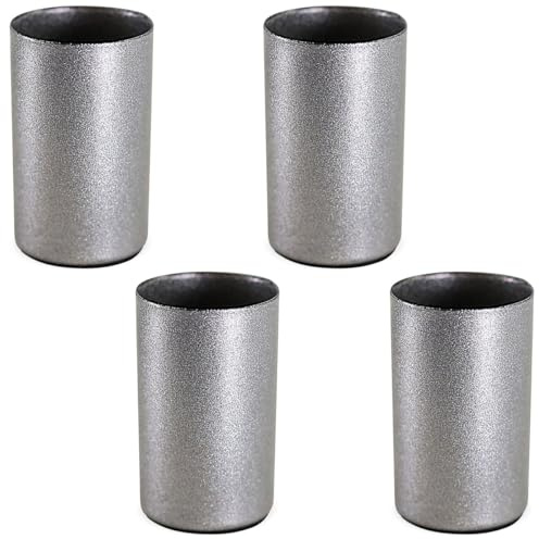 4er Set Kerzenhalter magnetisch aus Metall - Moderne, minimalistische Stabkerzenhalter für DIY Adventskranz Silber matt, Ø 2,3 x 4 cm - Kerzenleuchter für Stabkerzen, Kerzenständer als Tischdeko