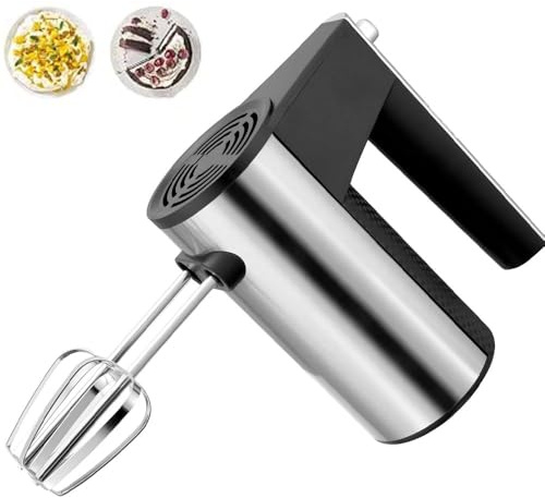 Batidora de Mano de 500 W, batidor de Huevos eléctrico de Cocina de 5 Alimentos para el hogar, batidora de Alta Potencia con batidor, configuración de Varilla Doble, diseño en Forma de S de Varilla