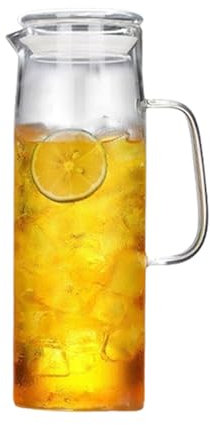 Auswirkungen Resistenter Sturdes Glaswasserflasche Mit Leckerem Deckel Zum Servieren Von Säften Wein Und Handgefertigtem Getränk