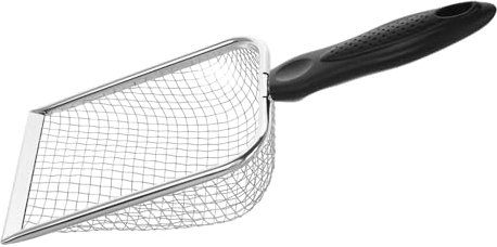 INOOMP Pala De Filtro Playa De Acero Inoxidable Pala para Conchas De Playa Sustrato para Reptiles Malla Fina para Terrarios y Limpieza De Excrementos De Gato