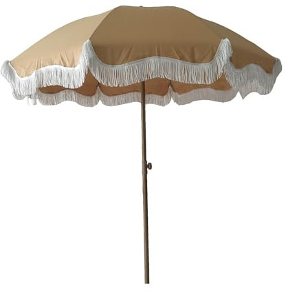UQACHG Parasol De Jardin Vintage À Franges, Parasol De Plage Portable pour Les Vacances, Parasol De Terrasse Extérieur, Parasol De Table De Marché pour Terrasse Et P