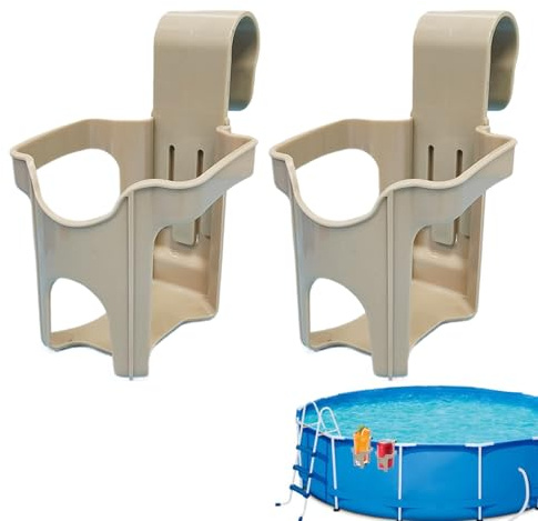 Portavasos para piscina, organizador de aperitivos suspendido – 2 piezas portabebidas enganchable para aperitivos, gafas de sol, juguetes, cerveza, bebidas y