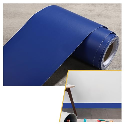 Borde de vinilo autoadhesivo for papel tapiz, 40 x 4 m, resistente al agua, for zócalo, for decoración del hogar, color(Sapphire Blue)