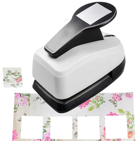 SVCEQZE Quadratischer Locher, 15/8cm Metall Papier Lochstanzer, Stanzer Mit Form, Quadratischer Lochstanzer, Werkzeug Für Scrapbooking, Formlocher, Quadrate Bastelstanzer Für Projekt Schule Student
