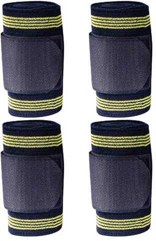 Bandages pour Jambes de Cheval Bandage Élastique De Soutien Protecteur | 4 Rouleaux de Bandage pour Jambe de Cheval Pour Vétérinaire Prévention Lésions Tendons Sabots Entraînement Course