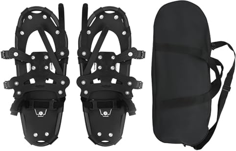 Generico Ciaspole 3 in 1 Nero 21 Pollici Alluminio e HDPE,Articoli Sportivi,Ricreazione all'aperto,Sport e attività Invernali,Snowshoeing,Racchette da Neve,Nero,2.45 kg,42021420