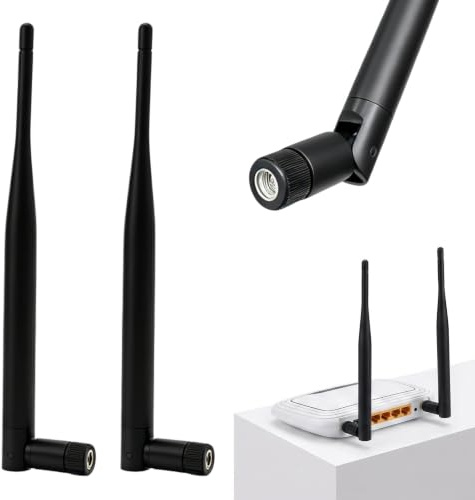 Antenna WLAN 6 6dBi SMA MIMO Doppia Banda 2,4 GHz/5,8 GHz, compatibile con router WLAN, desktop, adattatori USB, schede PCI-E, telecamere IP di sicurezza, videocamere FPV, amplificatore S