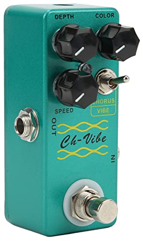 Chorus Vibrato Pedal Metal 2 i 1 elektrisk gitarr effektpedaler med True Bypass Switch för professionella musiker och gitarrentusiaster Green