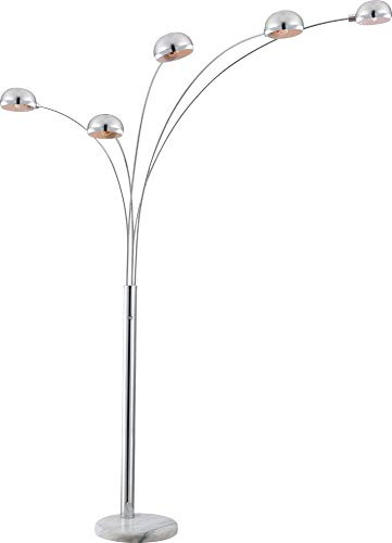 Stehleuchte Beleuchtung Lampe Leuchte Marmor Sockel Metall Globo 58228S, Silber, medium |