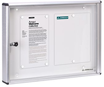 Arregui PAN42 Panel de Anuncios de Aluminio y metacrilato con Capacidad para 2 Hojas DIN A4