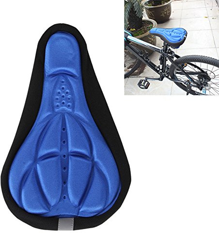 DUBENS® Gel Bike Sattel, Sattelbezüge Fahrradsattel Überzug Fahrrad bequem Sitzkissen Pad Bezug extra Komfort Gel Pad Kissenbezug geeignet für Mountain Bike Sitze und Road Bike Sattel (Blau)