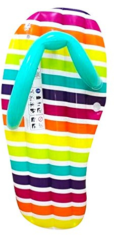 IGGI CKB LTD Flop Gonflable géant 1,5 m pour Piscine, lit Gonflable, Jouet Aquatique, Multicolore – Rayures